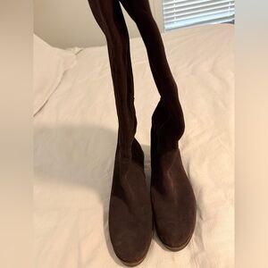 Like new Aerosoles brown suede boots with 2” heel